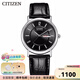 西鐵城(CITIZEN)手表BM8240/EW1270小表盤光動能情侶表小牛皮表帶簡約 BM8240-03E情侶男表