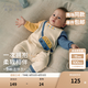 戴維貝拉（DAVE＆BELLA）新生兒爬服2025秋裝新款男寶連體衣嬰兒哈衣連體服寶寶包屁衣 米色【現(xiàn)貨】 90cm （建議身高80-90cm）