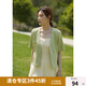 獨(dú)束大碼女裝優(yōu)雅氣質(zhì)小香風(fēng)短外套女夏季新款胖mm肌理感上衣22DS2601 淡綠色(dy) M
