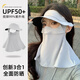 目丸全臉?lè )罆衩嬲址雷贤饩€(xiàn)女臉基尼遮陽(yáng)帽子一體護頸冰絲透氣騎行口罩 海巖灰【全臉?lè )罆瘛?1個(gè)