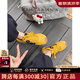CAMILA KSENIA官網(wǎng)小c&k德訓(xùn)鞋女2025新款夏季休閑百搭楊冪同款真皮復(fù)古阿甘鞋 黃色 37