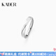 卡蒂羅雙生結(jié)999銀飾情侶對(duì)戒一對(duì)戒指可調(diào)節(jié)代寫(xiě)賀卡生日禮物送女友 999銀-男單戒