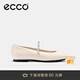 愛步（ECCO）芭蕾舞鞋女 25年新款時尚瑪麗珍方頭低跟淺口單鞋 舞悅234333 冰白色23433301017 （羊皮革） 37