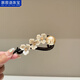 慕思語(yǔ)（MUSIYU）復(fù)古氣質(zhì)花朵一字發(fā)夾2025新款后腦勺盤發(fā)扭扭夾子頭飾發(fā)卡 香檳1個(gè) A06-202