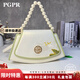 PGPR高端中國風(fēng)新中式女包蓮花刺繡媽媽包旗袍手提珠子包感斜挎包 珠光白