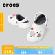 crocs卡駱馳秋冬新品經(jīng)典暖棉兒童洞洞鞋居家輕便耐磨/207009/207010 白/灰-10M 34 (205mm)