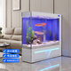 魚(yú)美軒新款超白魚(yú)缸客廳家用隔斷屏風(fēng)一體自循環(huán)免換水生態(tài)金魚(yú)缸水族箱 白色/右開(kāi)門(mén) 長(cháng)80cm寬40cm高130cm