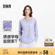 森馬（Semir）長(zhǎng)袖T恤女字母印花oversize個(gè)性2025夏季上衣鹽甜系109325101001