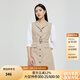 PRICH秋冬拼接撞色假兩件西裝領(lǐng)收腰連衣裙女 35米色 S 160