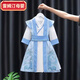雷姆汀男童漢服春秋小少爺古風(fēng)國學(xué)服裝唐裝小童寶寶漢服夏季漢服兒童男 魚(yú)躍龍門(mén)男款(四件套) 120 cm(加購優(yōu)先發(fā))