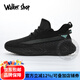 Walker Shop休閑鞋男2025夏季軟底透氣運動鞋男飛織網(wǎng)面鞋男防滑防臭跑步鞋男 黑色 【內(nèi)增高】 41