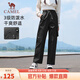 駱駝（CAMEL）休閑戶外登山褲女防潑水直筒工裝褲 J24CA6L6646 幻影黑 M