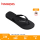 havaianas哈唯納2025春夏新品Rubber海邊夾角人字拖防滑沙灘拖鞋夏浴室涼拖 0090-黑色 43-44 巴西碼
