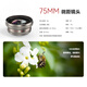 Fotorgear新品復古鈦原色手機外接鏡頭人像微距廣角魚(yú)眼1.55x變寬電影T卡口 【T卡口】75mm微距鏡頭送夾子