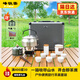 戶外煮茶燒水一體純鈦鈦杯茶具爐具燒水壺旅行茶具露營裝備全套 手提箱14件套【羊脂玉泡茶器】