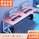 馬塞洛（MASAILUO） 電腦桌電競桌子臺式家用情侶雙人游戲桌直播桌一體電競桌椅套裝 少女粉（單桌）+RGB燈 單人款 長140寬60高74CM