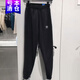 阿迪達(dá)斯 （adidas）三葉草運(yùn)動(dòng)褲男褲春秋新款健身褲子絨面保暖休閑褲收口小腳褲長 II5791黑色 S