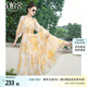 絲柏舍【明星同款】法式碎花連衣裙2025春夏新款女裝度假風(fēng)收腰長裙