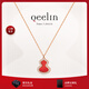 Qeelin麒麟官方 Wulu系列18K玫瑰金紅瑪瑙鑲鉆葫蘆項鏈 紅瑪瑙（petite） 均碼
