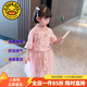 G.DUCKKIDS童裝漢服女童夏裝套裝裙兒童唐裝中國風(fēng)上衣裙子六一表演服小女孩 粉色 90尺碼1~2歲【 80-90cm】
