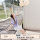 紫涵（ZIHAN）紫涵蝴蝶結(jié)襯衫女2025年夏季新款娃娃領(lǐng)甜美清新直筒上衣花邊小衫 清新紫 M