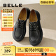 百麗（Belle）氣質(zhì)通勤牛津鞋女商場(chǎng)款舒適平跟單鞋小皮鞋A7G1DAM4 黑色 36 (230mm)