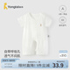 童泰（TONGTAI）嬰兒短袖連體衣夏季薄款純棉新生兒開襠哈衣爬服無骨提花睡衣 白色 90cm
