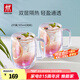 雙立人（ZWILLING）水杯杯子茶杯玻璃杯咖啡杯拿鐵杯雙層隔熱奶茶牛奶杯泡茶杯甜品碗 雙層馬克杯（炫彩）355ml2只