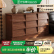 法莎蒂中古風(fēng)斗柜柜臥室床尾置物柜茶水柜靠墻儲(chǔ)物柜大容量九斗柜 1.5米九斗柜【胡桃色+E0級(jí)加厚環(huán)保板材】