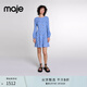 Maje2024秋冬款女裝法式時尚印花短款長袖褶皺連衣裙MFPRO03755 多色 T38