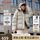 坦博爾羽絨服女短款時尚潮流可脫卸帽百搭保暖外套550388T 桉樹綠 160
