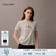 Calvin KleinJeans25春夏女士休閑通勤ck字母印花純棉針織短袖T恤47B864G