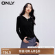 ONLY夏季辣妹休閑修身連帽開(kāi)衫毛衣針織衫女|12413B013 H1Z 黑色 S 160/80A