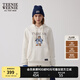Teenie Weenie小熊加絨衛(wèi)衣女秋冬學院風休閑索羅娜連帽衛(wèi)衣套頭衫 象牙白 L (170)