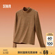 森馬（Semir）森馬長袖t恤女修身微彈磨毛復(fù)古半高領(lǐng)內(nèi)搭24冬新款109724101008
