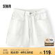 森馬（Semir）森柔牛仔|商場同款牛仔褲女半松緊腰2025夏時尚短褲103325122001