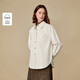 茵曼純棉簡(jiǎn)約通勤磨毛襯衫2025秋女裝新款落肩長(cháng)袖襯衣 杏色 M