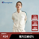 Champion冠軍拼色開襟夾克女2025春季新款運動風開衫外套撞色簡約 米白色 M