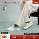 THOM WILLS休閑樂福鞋男一腳蹬男士皮鞋牛皮黑色板鞋懶人鞋舒適男鞋夏 白色小牛G882 42 /8碼