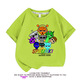 節奏盒子t恤Sprunki短袖兒童夏季男女童衣服純棉休閑童裝印花上衣 淺綠色 130 cm