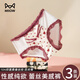貓人（MiiOW）內褲女性感蕾絲純欲風(fēng)無(wú)痕抗菌襠半透明誘惑女士三角短褲 輕奢綠+仙女白+魅惑紫【3條裝】 L 【建議體重90-120斤】