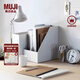無印良品（MUJI） 聚丙烯立式文件盒 收納盒書立 NC0Q4A2S 長15×寬27.6×高31.8cm