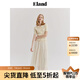 ELAND衣戀半身裙女垂墜感A字半裙松緊腰褶裥長裙2024夏季新款 象牙白/白色(39)Ivory L 170