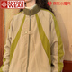 SNYDER WEAR2025新款女士外套美式復古撞色拼接設計棒球服外套女秋季新款外套 綠色 常規 S 建議(70-90斤)