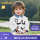 巴拉巴拉（BALABALA）童裝寶寶打底衫嬰兒長袖t恤男童女童2025簡約舒適春裝 米白10302 100