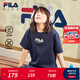 FILA KIDSx原田治聯(lián)名系列兒童短袖T恤2025夏季新款大童涼感上衣 RD寶藍(lán)-ANV 165
