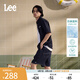 Lee商場(chǎng)同款25新品松緊腰仿亞麻超輕清水洗男牛仔短褲休閑潮流 清水洗 M