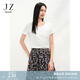 玖姿·安娜蔻時(shí)髦簡約ins風(fēng)小蠻腰彈力89%棉短袖T恤女2025夏季新款 米白 L