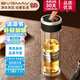 寶威瑪（BVGMAV）玻璃杯茶水分離杯磁彈泡茶水杯子男士商務(wù)高檔雙層防燙便攜車載