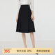 SCOFIELDScofield優(yōu)雅A字半身裙通勤舒適高腰顯瘦褶皺裙女裝夏季新款 黑色 M 165